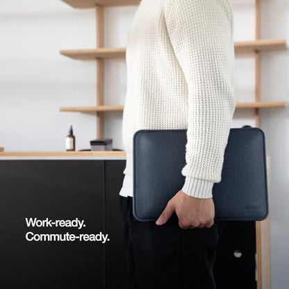 Incase ICON Sleeve with Woolenex - MacBook Air 13 inch Case - M5 2026, M4 2025, M3 M2 2024-2022 - Fitted MacBook Case, Laptop Sleeve, Hard Cover, Durable, Lightweight - Heather Navy - color: Heather Navy