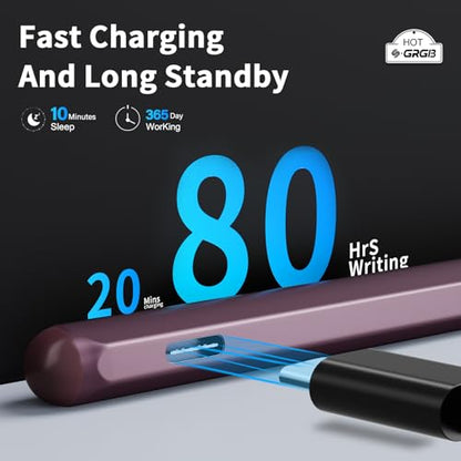 Stylus Pen for ASUS Transformer/Mini/ASUS Zenbook Flip/Pro/ASUS Vivobook Flip/Pro/Duo/ASUS Notebook, Rechargeable MPP 2.0 Tilt Active Pen with 4096 Pressure Sensitivity, Tpye-c Charge, Red - color: Red