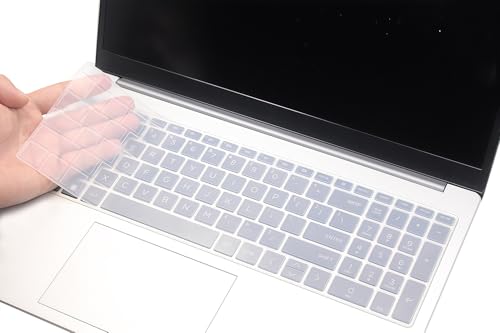 Silicone Keyboard Skin Cover Compatible for HP OmniBook 5 AI 16" 16-ag 16-af 16-ba 16-bc 16z-ag100 16z-bc100 Series Laptop 16-af1037nr 16-bc1047nr (NOT for OmniBook 5 16-fb/cf 14-he/fp Series) (Clear) - color: Clear