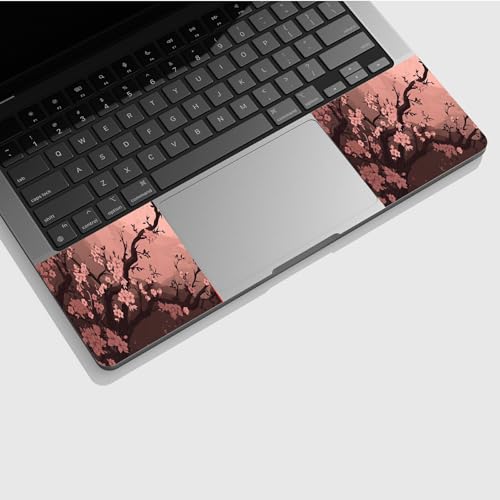 Universal Laptop Skin Sticker with 2 Wrist Pad Skins, Waterproof Scratch Resistant Vinyl Laptop Cover Decal, Cut to Fit for 11–15.6 Inch MacBook HP Dell Lenovo, Cherry Blossom Tree - color: Cherry Blossom Tree