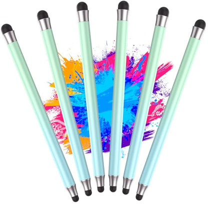 Stylus Pens for Touch Screens 3pcs, 2 in 1 Stylus Pen Compatible with All Touch Screens (Light Green Light Blue-6pcs) - color: Light Green Light Blue-6pcs