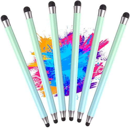 Stylus Pen for Touch Screens, Compatible with All Capacitive Touch Screens, Precision Rubber Tips& High Sensitivity (Light Green Light Blue) - color: Light Green Light Blue