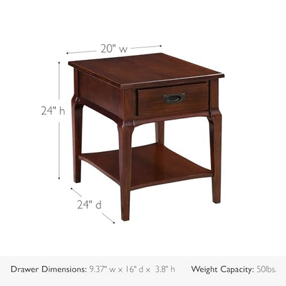 Leick Home Stratus End Table, 20", Heartwood Cherry - color: Heartwood Cherry