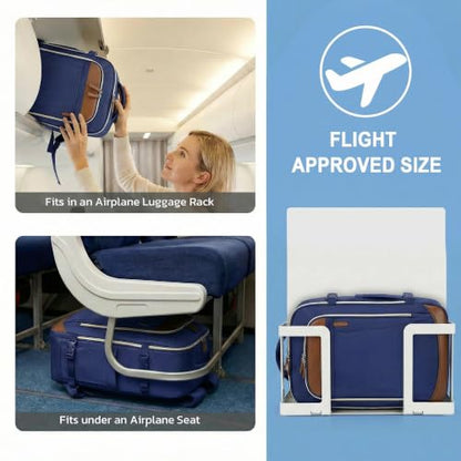 TILYMOL Travel Backpack for Women & Men - 15.6 inch Laptop Backpack Airplane Flight Approved, Large Carry On Anti-theft Bag for Travel Work Business Weekender - color: Blue