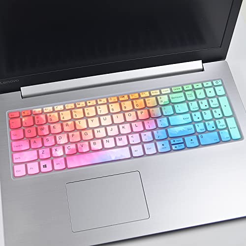 Keyboard Cover for Lenovo IdeaPad 3 3i 15.6'' /Lenovo Yoga C740 C940 15.6 /Lenovo Ideapad 320 330 330s 340s 520 S540 720s 130 S145 L340 S340 V130 V330 /ThinkBook 15 (Not fit Lenovo ideaPad 5)-Colorful - color: Colorful