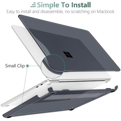 Batianda Case for Microsoft Surface Laptop 13 inch 2025-2026, Crystal Black | Fits Model 2095, Lightweight Slim Hard Shell with Scratch-Resistant Protection, Easy Installation, Precision Fit - color: Black