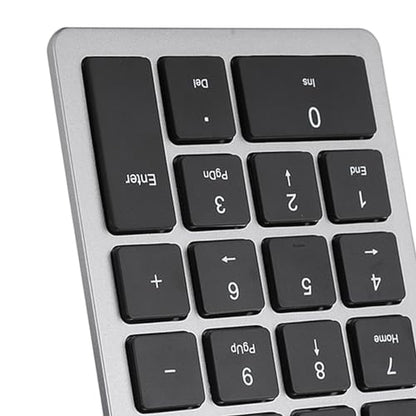 Keenso Number Pad, Wireless Numeric Keypad with Ergonomic Design, 22 Keys Portable Keyboard for Laptop Users, Compatible with and (Iron Gray) - color: Iron Gray