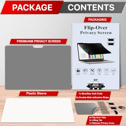 Privacy Screen for MacBook Air 15 Inch (2023-2025, M2, M3, M4) | Removable Flip Over Laptop Privacy Shield | Anti-Glare | Eye Protection| Aniti Spy | Blue Light Reduced Protector - size: Macbook Air 15" M3/M4/M5