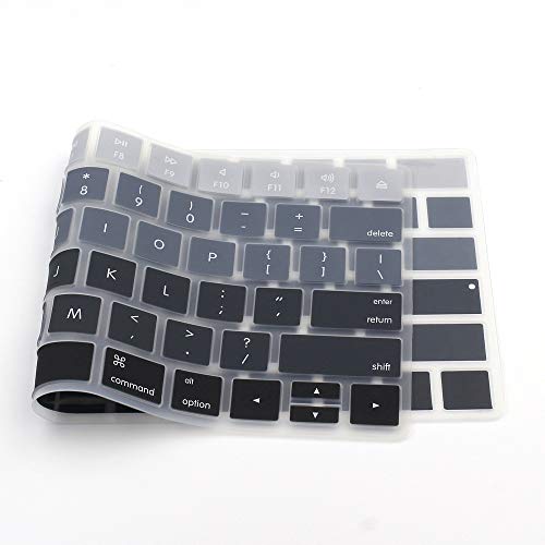 ProElife Ultra Thin Silicone Keyboard Protector Cover Skin for Apple Magic Keyboard & Magic Keyboard 2 (U.S Version, Model: MLA22L/A-A1644, Without Numeric Keypad) (Ombre Gray) - color: Ombre Gray