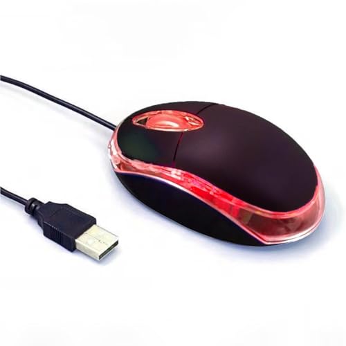 Guiheng Wired Mini Optical Mouse Computer Mouse Ergonomic Mouse with USB Mouse for Laptop PC Desktop mice Compatible with Windows Linux Mac fit for Office Business Home,Kids - color: black