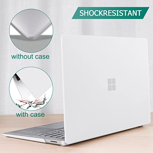 May Chen Case for 13.5" Microsoft Surface Laptop 3/4/5 with Alcantara Palm Rest Model 1867 1958 1950 (2019 2021 2022), Plastic Hard Shell Case with Keyboard Cover + Screen Protector, Matte Clear - color: Matte Clear