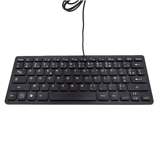 Asixxsix 78 Keys Wired Keyboard, USB Wired Minority Language Keyboard with 1.35M Cable, Plug and Play for Office, Computer and Laptop (French) - size: French