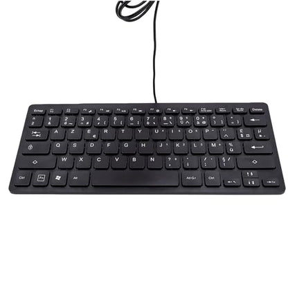Asixxsix 78 Keys Wired Keyboard, USB Wired Minority Language Keyboard with 1.35M Cable, Plug and Play for Office, Computer and Laptop (French) - size: French