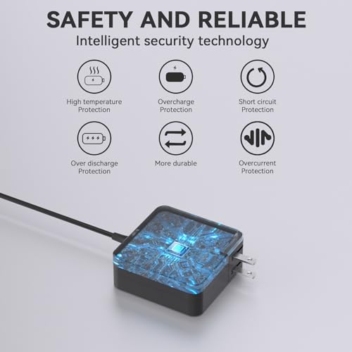 65W USB C Fast Charger Compatible with LG Gram 17" 16" 15" 14" 17Z95P 17Z90Q 17Z90R 17Z90S 16T90P 16Z90P 16Z90Q 16Z90R 15Z95P 15Z90P 15Z90Q 14Z90P 14Z90Q 2-in-1 OLED Thin Lightweight Power Cord