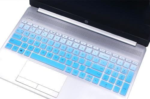 Keyboard Skin Compatible for 15.6" 17.3" HP 15-dw 15-dy 15-ef 15-da/db 15-bs/bw 17-by/ca 15-dy2702dx 15-dy4013dx 15-dw0083wm 15-ef2013dx 15t-da100 15-db0011dx 17-by4623dx by4025nr by4061nr (Ombre Blue - color: Ombre Blue