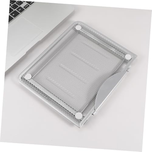 SHINEOFI Adjustable Laptop Stand with 6-Angle Folding Steel Bracket Portable Notebook Support Holder for Travel and Home Use Silver Gray