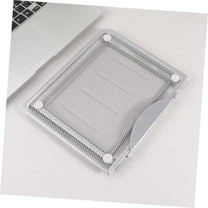 SHINEOFI Adjustable Laptop Stand with 6-Angle Folding Steel Bracket Portable Notebook Support Holder for Travel and Home Use Silver Gray