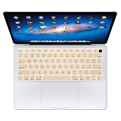 Se7enline for MacBook Pro 13/16 inch Keyboard Cover 2019-2026,Serenity Blue | Silicone Waterproof Dustproof Durable Washable Laptop Accessories US Layout 2023 2022 2021 2020 2019 2018,Gold - color: Gold