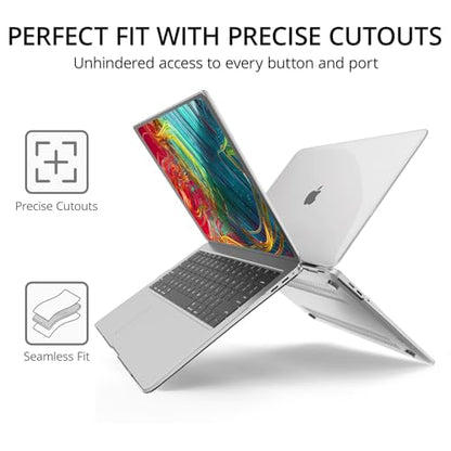Anban for MacBook Pro 13 inch Case M2 M1 2025 2024 2023 2022 2021 2020-2016 | Model A2338 A2251 A2289 A2159 A1989 A1708 A1706, Plastic Hard Shell Case with Keyboard Cover &Screen Protector, Crystal Clear - color: Crystal Clear