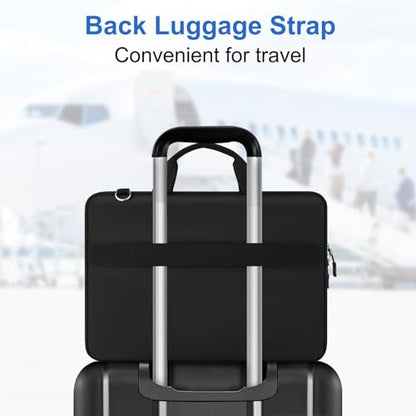 MOSISO Laptop Bag for Men 15.6 inch, 15-16 inch Large Computer Bag with Trolley Sleeve Compatible with MacBook Pro 16 inch/Air 15 inch, HP Dell Lenovo Acer Asus with Shoulder Strap & Handle, Black