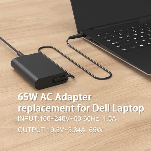 65W AC Power Adapter Compatible with Dell Laptop Charger