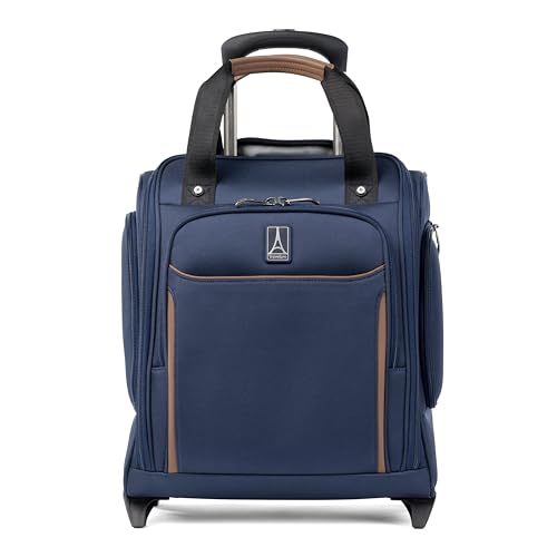Travelpro Crew Classic Lightweight Softside Luggage, Rolling Underseat Carry on Bag, 14" Laptop or Tablet Sleeve, Men and Women, 17-Inch, Patriot Blue - color: Patriot Blue