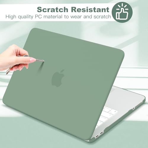 for MacBook Neo 13 inch Case 2026, Ultra-Thin Shockproof Hard Shell Case with Keyboard Cover & Screen Protector for MacBook Neo 13 A3404 A18 Pro Chip, Midnight Green - color: Midnight Green