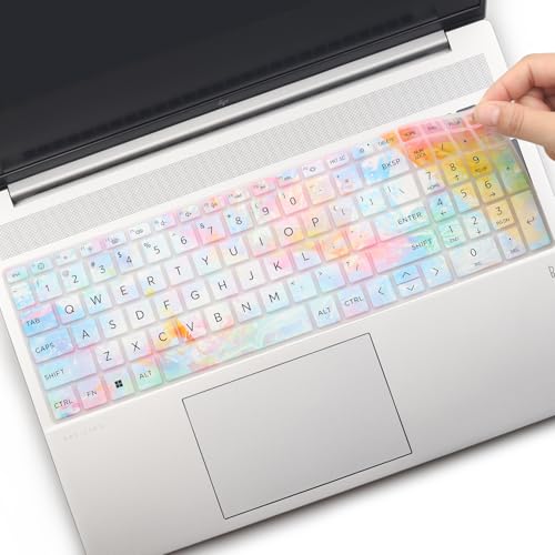 Keyboard Cover for 2025 2024 HP 15.6 Laptop 15-fc 15-fd Series 15z-fc000 15-fd0083wm 15-fc0093dx 15-fc0072ns 15-fc0081nr fc0013od fc0025la 15-fd0025st fd0075tg fd0052ns fd0357nr 15t-fd000|fd100-CFul - color: Dazzle