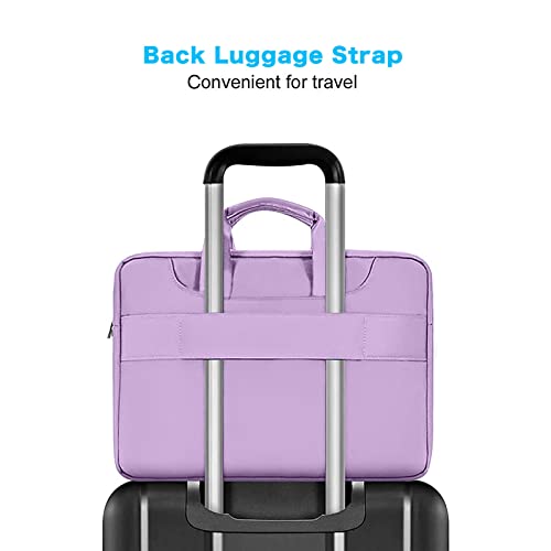 MOSISO 360 Protective Laptop Bag 15.6 inch, 15-16 inch Computer Bag | Compatible with MacBook Air 15 inch/Pro 16 inch, HP,Dell,Lenovo,Asus, Laptop Carrying Case with Strap&Handl, Light Purple - color: Light Purple, size: 16 inch