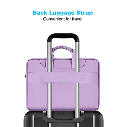 MOSISO 360 Protective Laptop Bag 15.6 inch, 15-16 inch Computer Bag | Compatible with MacBook Air 15 inch/Pro 16 inch, HP,Dell,Lenovo,Asus, Laptop Carrying Case with Strap&Handl, Light Purple - color: Light Purple, size: 16 inch