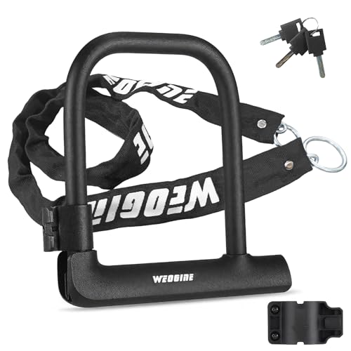 Bike U Lock with 4ft Security Chain 14mm Shackle, Bike Lock with 3 Keys and Mounting Bracket, Bicycle U-Locks Perfect for Road, Mountain, and Electric Bikes,Bicycle Lock - size: Bike U Lock+Chain
