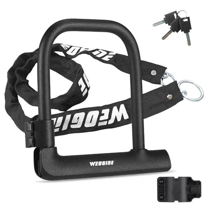 Bike U Lock with 4ft Security Chain 14mm Shackle, Bike Lock with 3 Keys and Mounting Bracket, Bicycle U-Locks Perfect for Road, Mountain, and Electric Bikes,Bicycle Lock - size: Bike U Lock+Chain