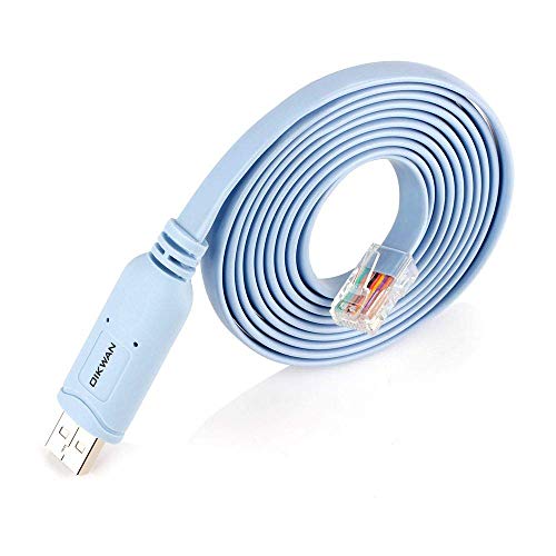 USB Console Cable,USB to RJ45 Console Cable for Cisco Routers/AP Router/Switch Windows, Mac, Linux(1.8m,Blue) - size: 6 ft