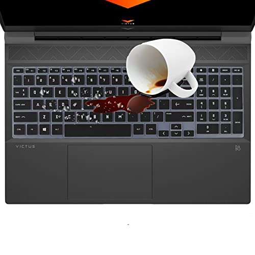 Keyboard Cover for 2026-2023 HP Victus 15 Gaming Laptop 15.6"/Victus 16.1" 15z-fb200/100 15t-fa100 15-fa2013dx 15-fa2082wm 15-fb3001nr 15-fb3093dx fa0033dx 16-d0506la 16-s1023dx 16-r1006ns 16-e0076ax - color: Black
