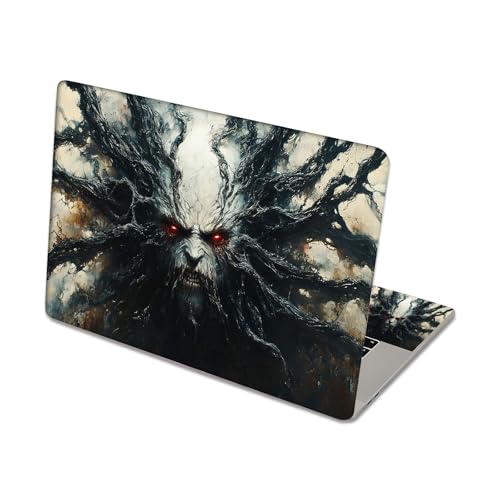 Aesthetic Laptop Skin Sticker, Shadow Wraith with Glowing Red Eyes Waterproof Vinyl Laptop Decal, Removable Bubble Free, Reusable Protective Cover for 13 14 15 15.6 Inch - color: Shadow Wraith with Glowing Red Eyes