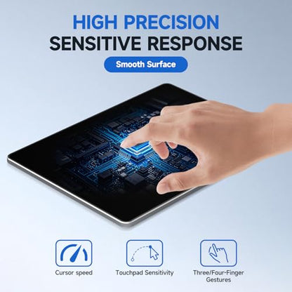 Wired Trackpad for Windows 10/11 – High-Precision Multi-Touch Portable Touchpad Mouse with Multi-Gesture, Ultra-Slim Aluminum Design, Compatibility for PC, Laptop, and Desktop Computers - color: Black