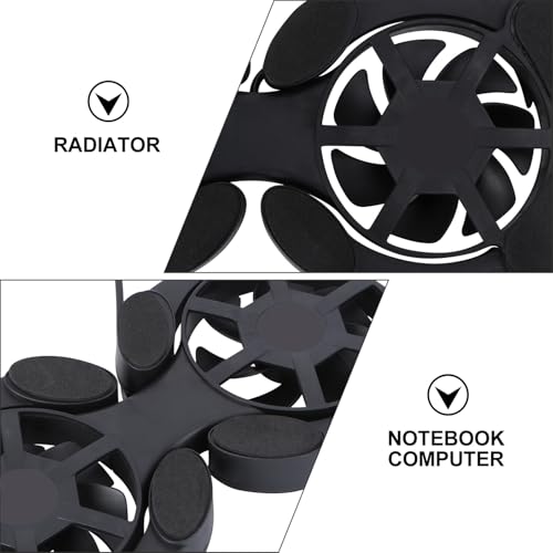Zerodeko Portable Laptop Cooling Pad Dual Fan Foldable Notebook Cooler Lightweight USB Powered Heat Dissipation for Office and Travel Use