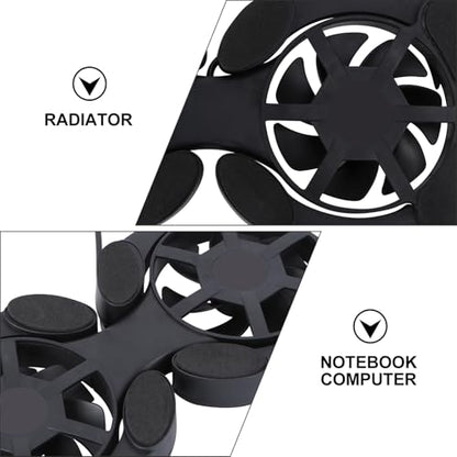 Zerodeko Portable Laptop Cooling Pad Dual Fan Foldable Notebook Cooler Lightweight USB Powered Heat Dissipation for Office and Travel Use