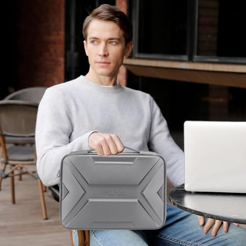 MOSISO Laptop Case 15.6 inch, 15-16 inch Laptop Sleeve, Gray | Compatible with MacBook Pro 16 / Air 15,HP Acer Dell Lenovo ASUS,Artistic Geometric EVA Carrying Case Hard Shell with Handle - color: Gray, size: 15.6 inch