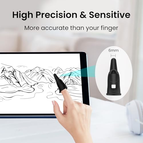 Capacitive Finger Stylus Pen for Touch Screens | Soft silicone finger tip, High sensitivity and accuracy,Universal fit for iOS & Android phones,tablets