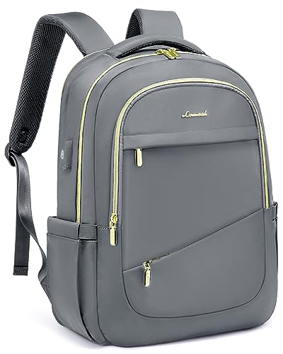 LOVEVOOK Laptop Backpack for Women, Slim Business Laptops Bag with Separate Computer Compartment Stylish Daypack for College Work Travel, Fits 15.6" Laptop - color: C-grey, size: 15.6-Inch