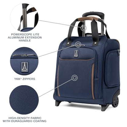 Travelpro Crew Classic Lightweight Softside Luggage, Rolling Underseat Carry on Bag, 14" Laptop or Tablet Sleeve, Men and Women, 17-Inch, Patriot Blue - color: Patriot Blue