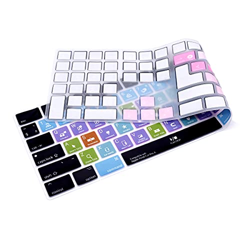 Keyboard Cover for Apple iMac Magic Wireless Keyboard US&EU Layout | Final Cut pro X,Silicone,Protective Skin,with Numeric Keypad MQ052LL/A,A1843, Washable&Reusable,Full Protection,Precise Fit - color: Final cut pro X