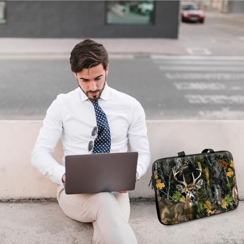 14" 15" Laptop Handle Bag Computer Bag,14.2" 15.4 inch Pouch Holder Notebook Sleeve Cover Compatible for Dell,Lenovo,Toshiba HP, Asus Notebook Messenger Briefcase-Maple Elk - color: Maple Elk