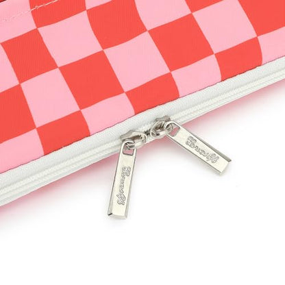 Canvaslife Pattern 13 inch Canvas Laptop Sleeve with Pocket 13 inch 13.3 inch Laptop 13 case13 Sleeve (Pink Check) - color: Pink Check, size: 13 inch/13.3 inch