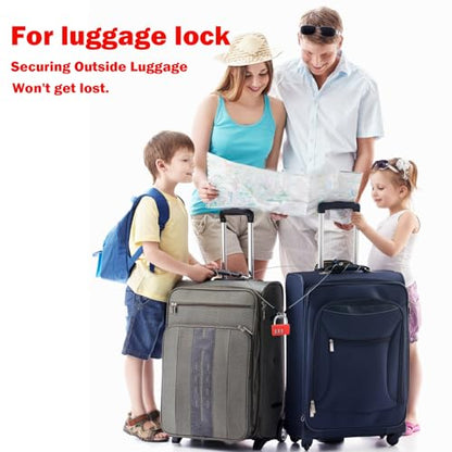 1/8" Stainless Steel Security Cable Luggage Lock, Double Loop, 2Pack | Rustproof, flexible wire rope, 4/6/10/15FT, anti-theft, weatherproof, durable, for luggage bike gate - color: Gray, size: 4ft (2Pack)