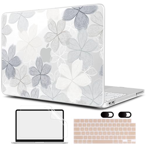 MEEgoodo Printed Case for New MacBook Neo 13 inch 2026 Release(Fit Model A3404), Laptop Hard Shell Cases with Keyboard Skin & Screen Protector & Webcam Covers, Multicolored Roses - color: Multicolored Roses