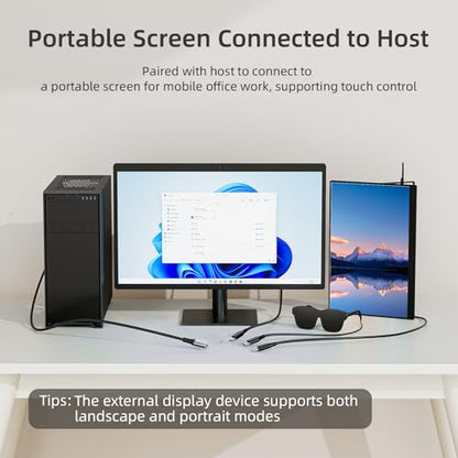 8K/30 DisplayPort to USB-C Female Adapter with Power for AR Glasses | DP to USB C Female 4K/120 Compatible with Type-C Display Devices Xreal, Rokid and RayNeo