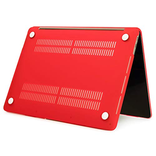 Se7enline for MacBook Pro 13 inch Case M2/M1 2026-2020 A2338,Red | Hard Shell Laptop Case Washable Keyboard Cover Skin Anti-Scratch Anti-Drop Heat Dissipation Full Port Access Slim Lightweight - color: Red