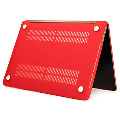 Se7enline for MacBook Pro 13 inch Case M2/M1 2026-2020 A2338,Red | Hard Shell Laptop Case Washable Keyboard Cover Skin Anti-Scratch Anti-Drop Heat Dissipation Full Port Access Slim Lightweight - color: Red